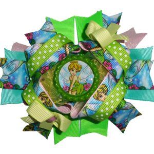 Fairy Tinker Bell Girls 5-Inch Hair Bow Clip